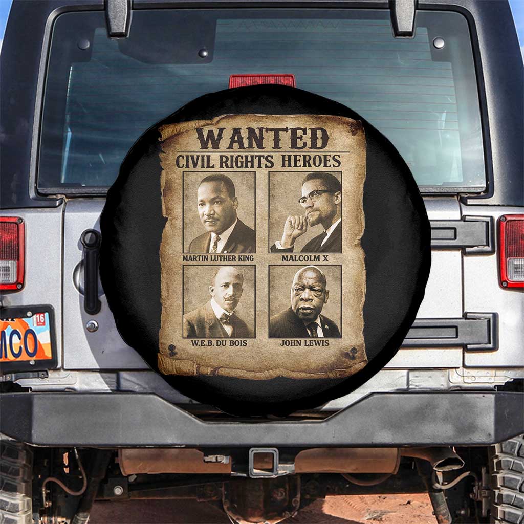 Black Leaders Spare Tire Cover Wanted Civil Rights Heroes MLK Malcolm X Web John Lewis