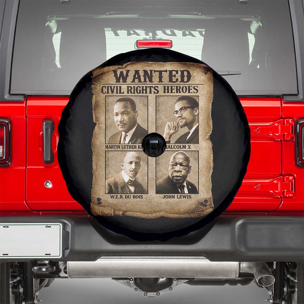 Black Leaders Spare Tire Cover Wanted Civil Rights Heroes MLK Malcolm X Web John Lewis