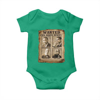 Black Leaders Baby Onesie Wanted Civil Rights Heroes MLK Malcolm X Web John Lewis