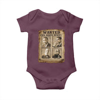 Black Leaders Baby Onesie Wanted Civil Rights Heroes MLK Malcolm X Web John Lewis