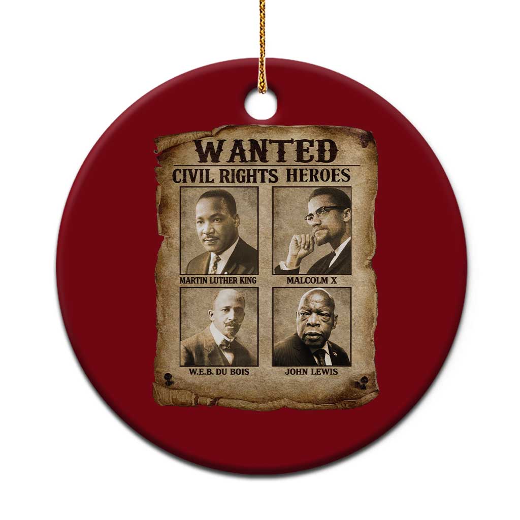 Black Leaders Ceramic Ornament Wanted Civil Rights Heroes MLK Malcolm X Web John Lewis