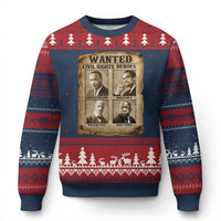Black Leaders Ugly Christmas Sweater Wanted Civil Rights Heroes MLK Malcolm X Web John Lewis