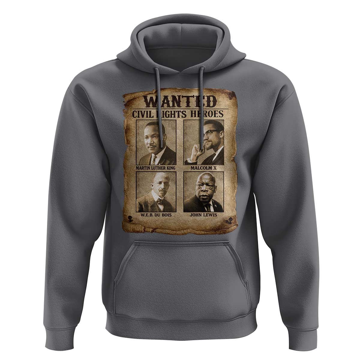 Black Leaders Hoodie Wanted Civil Rights Heroes MLK Malcolm X Web John Lewis