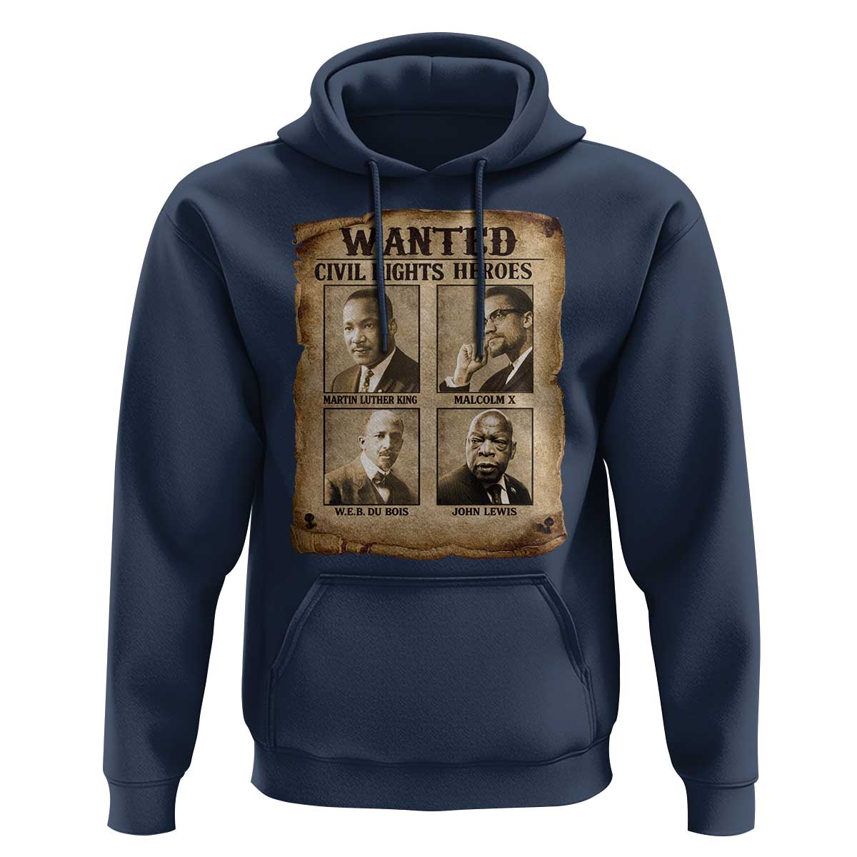 Black Leaders Hoodie Wanted Civil Rights Heroes MLK Malcolm X Web John Lewis