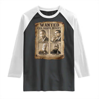 Black Leaders Raglan Shirt Wanted Civil Rights Heroes MLK Malcolm X Web John Lewis