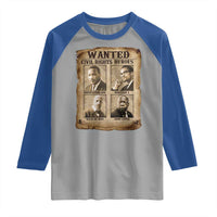 Black Leaders Raglan Shirt Wanted Civil Rights Heroes MLK Malcolm X Web John Lewis