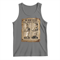 Black Leaders Tank Top Wanted Civil Rights Heroes MLK Malcolm X Web John Lewis