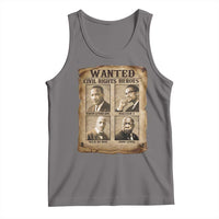Black Leaders Tank Top Wanted Civil Rights Heroes MLK Malcolm X Web John Lewis