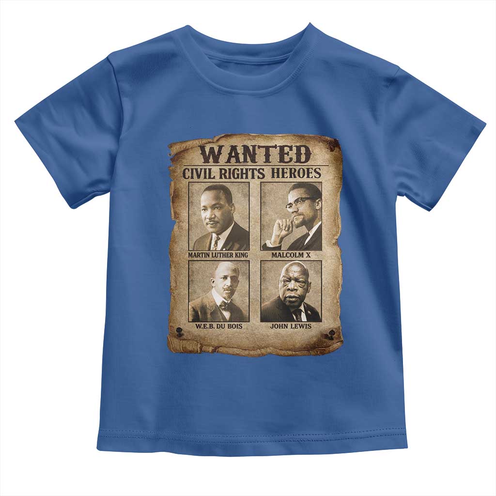 Black Leaders Toddler T Shirt Wanted Civil Rights Heroes MLK Malcolm X Web John Lewis
