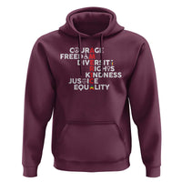 America Courage Freedom Diversity Rights Friendship Justice Hoodie