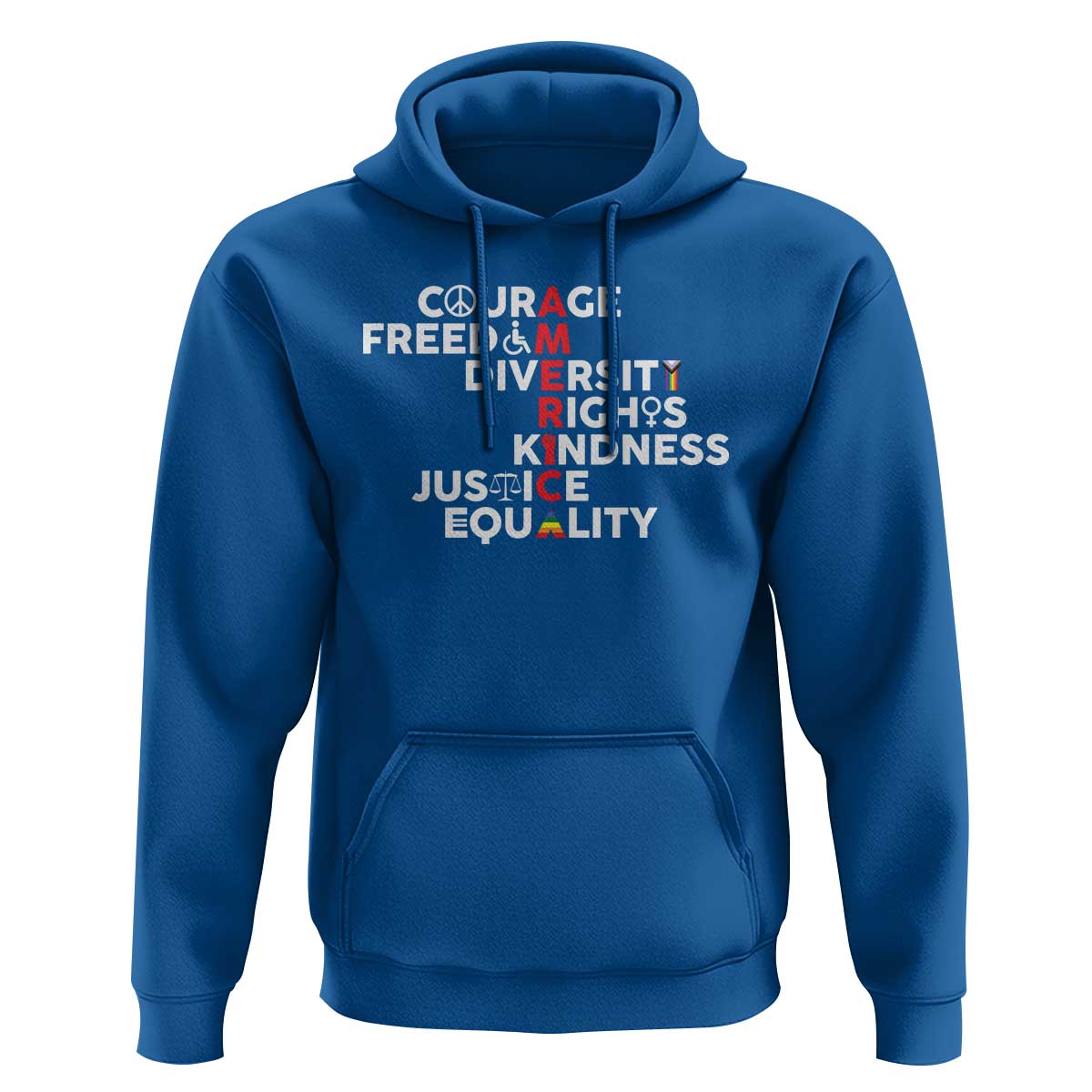 America Courage Freedom Diversity Rights Friendship Justice Hoodie