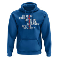 America Courage Freedom Diversity Rights Friendship Justice Hoodie