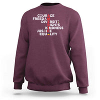 America Courage Freedom Diversity Rights Friendship Justice Sweatshirt