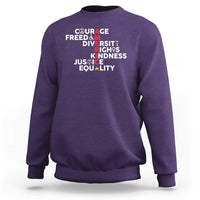 America Courage Freedom Diversity Rights Friendship Justice Sweatshirt