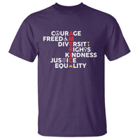 America Courage Freedom Diversity Rights Friendship Justice T Shirt