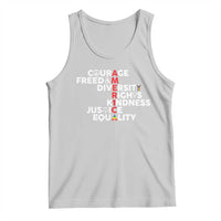 America Courage Freedom Diversity Rights Friendship Justice Tank Top