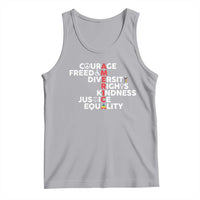 America Courage Freedom Diversity Rights Friendship Justice Tank Top