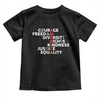 America Courage Freedom Diversity Rights Friendship Justice Toddler T Shirt