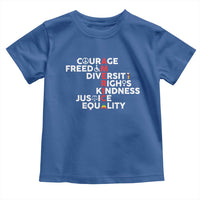 America Courage Freedom Diversity Rights Friendship Justice Toddler T Shirt