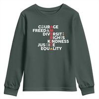 America Courage Freedom Diversity Rights Friendship Justice Youth Sweatshirt