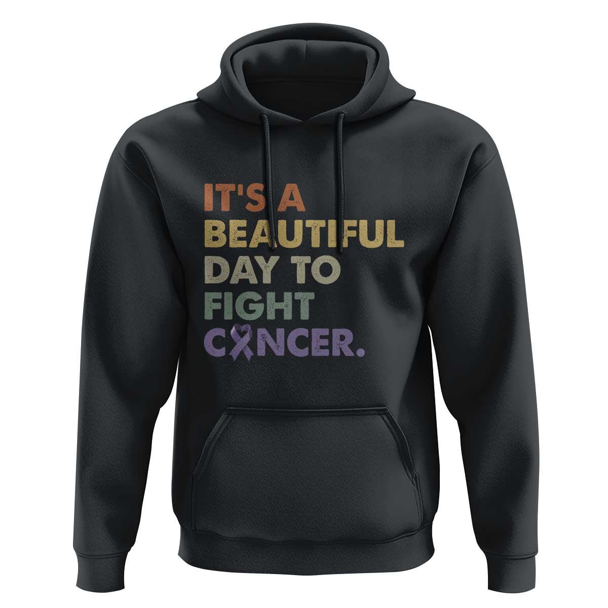 All Cancer Awareness Hoodie It's A Beautiful Day To Fight Cancer Lavender Ribbon
