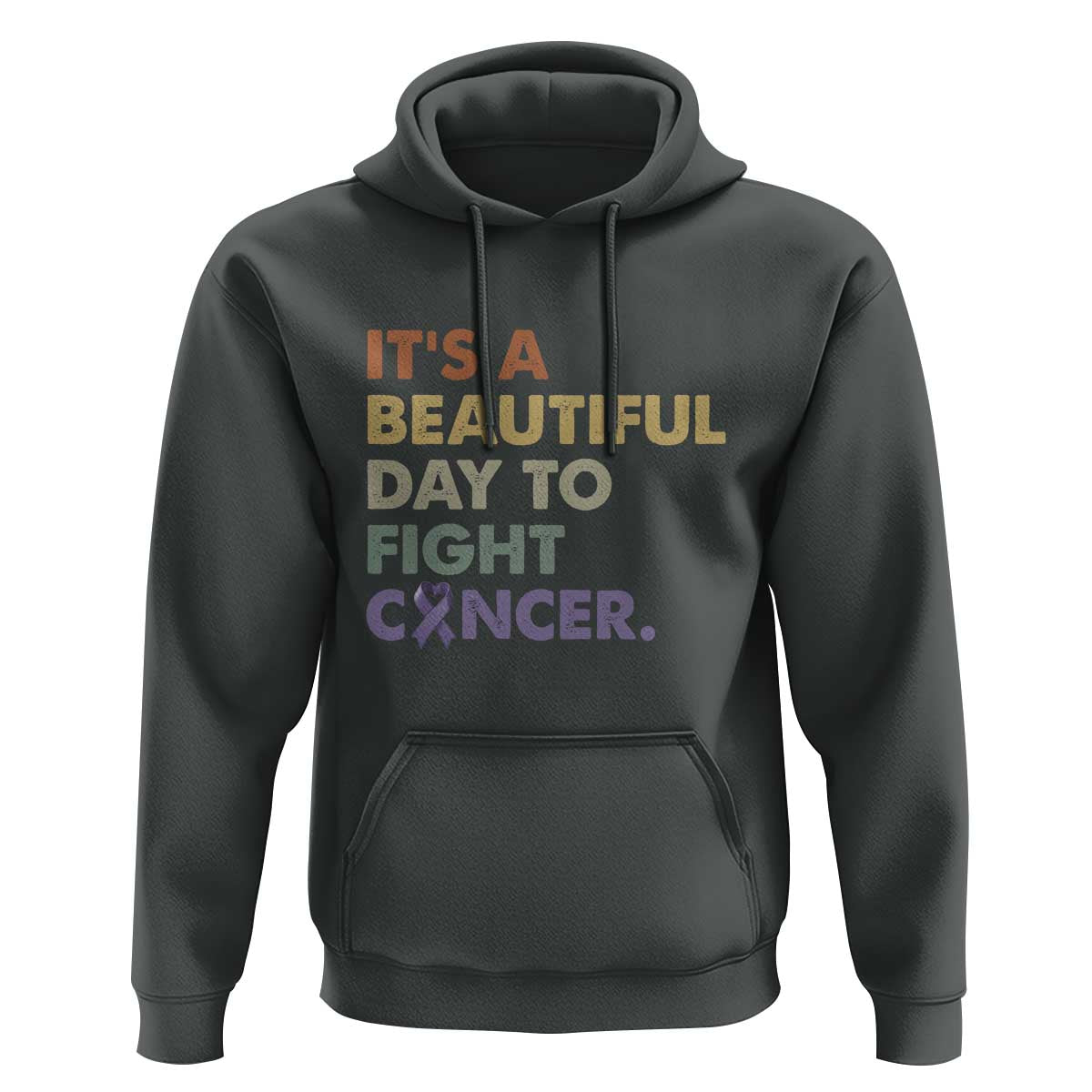 All Cancer Awareness Hoodie It's A Beautiful Day To Fight Cancer Lavender Ribbon