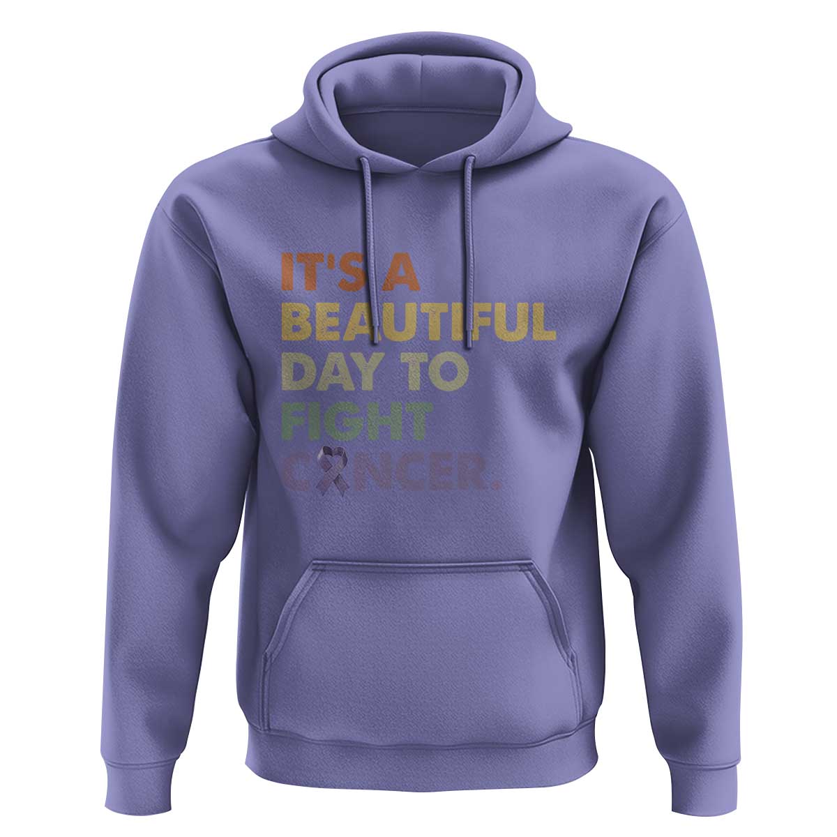 All Cancer Awareness Hoodie It's A Beautiful Day To Fight Cancer Lavender Ribbon