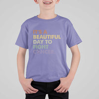 All Cancer Awareness T Shirt For Kid It's A Beautiful Day To Fight Cancer Lavender Ribbon