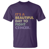 All Cancer Awareness T Shirt It's A Beautiful Day To Fight Cancer Lavender Ribbon