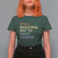 All Cancer Awareness T Shirt For Women It's A Beautiful Day To Fight Cancer Lavender Ribbon