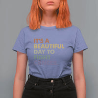 All Cancer Awareness T Shirt For Women It's A Beautiful Day To Fight Cancer Lavender Ribbon