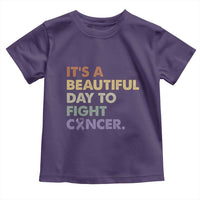 All Cancer Awareness Toddler T Shirt It's A Beautiful Day To Fight Cancer Lavender Ribbon
