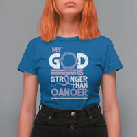 All Cancer Awareness T Shirt For Women My God Is Stronger Than Cancer Lavender Ribbon