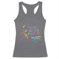 All Cancer Awareness Racerback Tank Top We're All Tied Together Raise Awareness For Cancer Ribbons