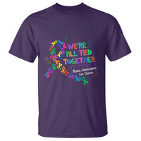 All Cancer Awareness T Shirt We're All Tied Together Raise Awareness For Cancer Ribbons