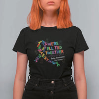 All Cancer Awareness T Shirt For Women We're All Tied Together Raise Awareness For Cancer Ribbons