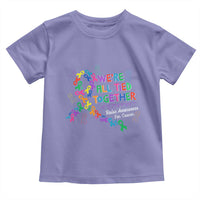 All Cancer Awareness Toddler T Shirt We're All Tied Together Raise Awareness For Cancer Ribbons
