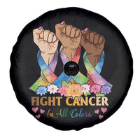 Funny All Cancer Awareness Spare Tire Cover Fight Cancer In All Colors Colorful Ribbon