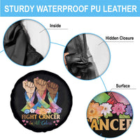 Funny All Cancer Awareness Spare Tire Cover Fight Cancer In All Colors Colorful Ribbon