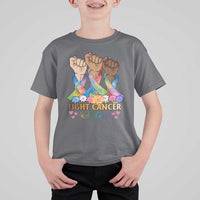 Funny All Cancer Awareness T Shirt For Kid Fight Cancer In All Colors Colorful Ribbon