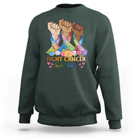 Funny All Cancer Awareness Sweatshirt Fight Cancer In All Colors Colorful Ribbon
