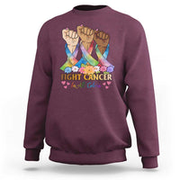 Funny All Cancer Awareness Sweatshirt Fight Cancer In All Colors Colorful Ribbon