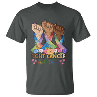 Funny All Cancer Awareness T Shirt Fight Cancer In All Colors Colorful Ribbon