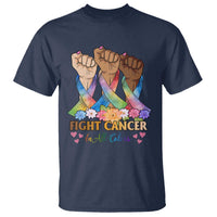 Funny All Cancer Awareness T Shirt Fight Cancer In All Colors Colorful Ribbon