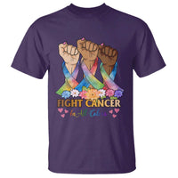 Funny All Cancer Awareness T Shirt Fight Cancer In All Colors Colorful Ribbon