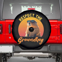 Funny Groundhog Day Spare Tire Cover Respect The Groundhog Woodchuck - Wonder Print Shop
