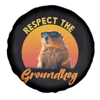 Funny Groundhog Day Spare Tire Cover Respect The Groundhog Woodchuck - Wonder Print Shop