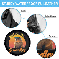 Funny Groundhog Day Spare Tire Cover Respect The Groundhog Woodchuck - Wonder Print Shop