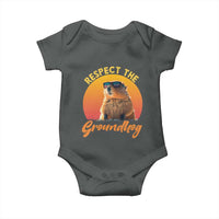 Funny Groundhog Day Baby Onesie Respect The Groundhog Woodchuck - Wonder Print Shop