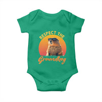 Funny Groundhog Day Baby Onesie Respect The Groundhog Woodchuck - Wonder Print Shop